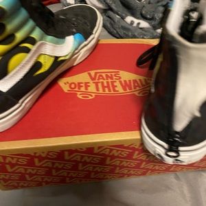 Vans blue and green and black used with box